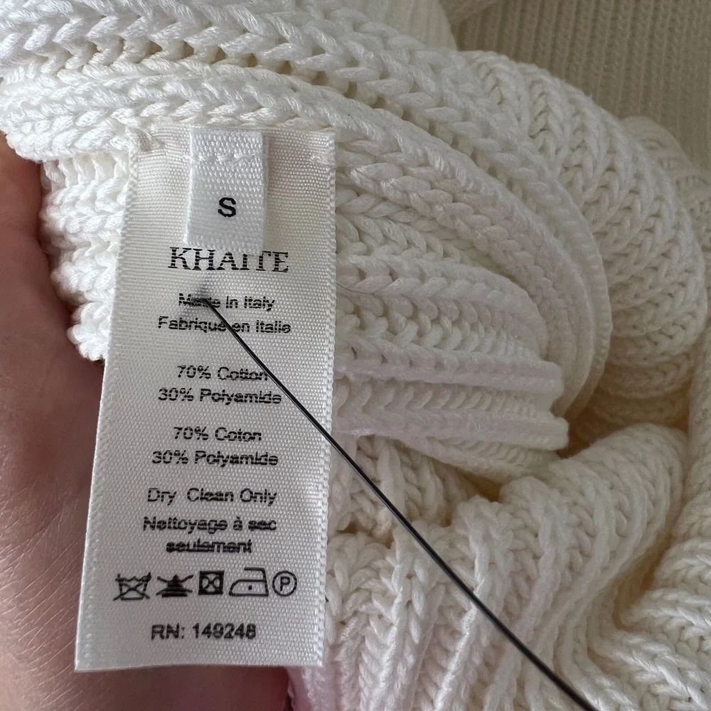 Khaite Alessia Ivory Knit Dress sz S - Picture 7 of 7